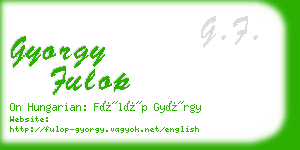 gyorgy fulop business card